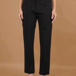 Crimsoune Club Black Blended Regular Fit Solid Trouser-image-44