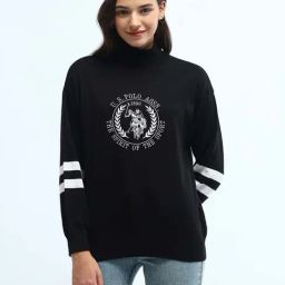 U.S. Polo Assn. Black Cotton Printed Sweater-picture-39