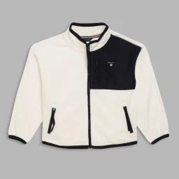 GANT White Color Block Full Sleeves Jacket image 1