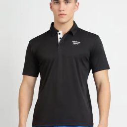 Reebok Black Regular Fit Sports Polo-image-99