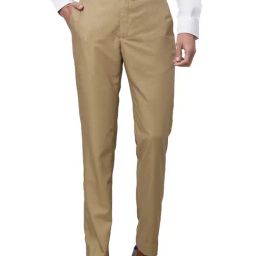 Park Avenue Khaki Smart Fit Trousers-image-29