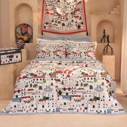 Mytrident Shivan and Narresh King Size Bedsheet with 4 Pillow Covers-11