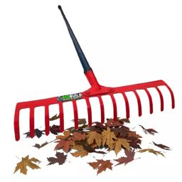 REDBUILD Multicolor Steel Garden Rake, Garden Fork, Trowel with Long Polished Handle for Gardening-picture-13
