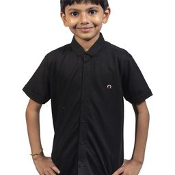 SQS Boys Slim Fit Half Sleeve Cotton Black Color Shirt for Boys-image-79
