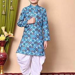 NFC CREATION Boys Embroidered Regular Sequinned Kurta with Patiala-19