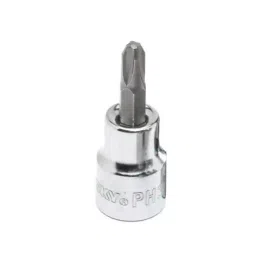 Autofit PH-1 Chrome Vanadium Steel 6.35 mm (1/4 inch) Square Drive Philips Screw Driver Bit Socket-13