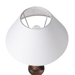 Homesake White Solid Handcrafted Table Lamp with Shade image 4