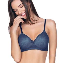 Amante Blue Non Wired Padded T-Shirt Bra-image-47