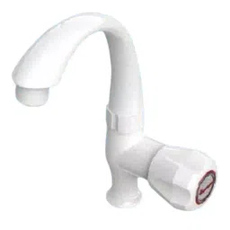 SUPREME Classic Series Swan Pillar Tap Quarter Turn Plastic, Texla White-image-58
