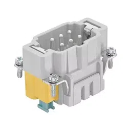 Harting Heavy Duty Connector Inserts / Modules HEAVY DUTY INSERT, PLUG, 6POS, 16A, 09330062676-18