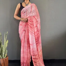 KALINI women Tie and Dye Pure Georgette Ready to Wear Leheriya Saree-picture-31