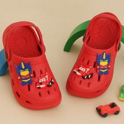 Yellow Bee Boys Vibrant Racing Car Printed Clogs-49