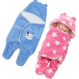 Babyzone Soft Fabric Winter Wear Embroidered Printed Wearable Blankets Pack of 2 - Blue and Pink-image-79