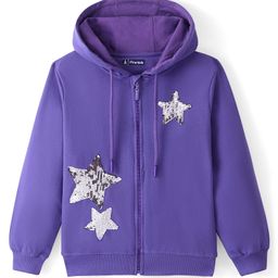 Pine Kids Full Sleeves Hooded Front Open Bio Washed Sweat Jacket - Blue-picture-29