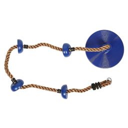REZNOR Platforms Disc Tree Swing Seat and Climbing Knot Rope with Carabiner Hook - Blue-0