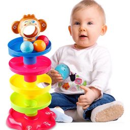 OPINA 5 Layer Roll Swirling Tower Ramp Roll Ball Toy with 3 Balls - Multicolour-24