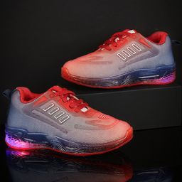 PASSION PETALS Ombre Designed Lace Up LED Shoes - Blue & Red-image-74