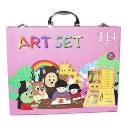 SCHOOLISH 114PC Art Sets Children's Day Gifts Marker Pen Set Student Painting Set Gift Box School Training Class- Pack of 1- Color May Vary-image-36