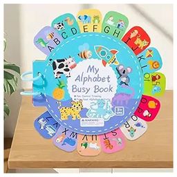 Happy Hues Learn & Play Montessori Quiet Book and Flash Cards for Toddlers and Kids ABCs, Words, Shapes, Colours & Fun Learning - Multicolor-5
