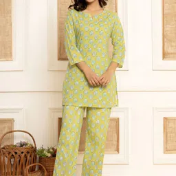 DHANOTA Women Printed Cotton Night Suit Set-picture-28