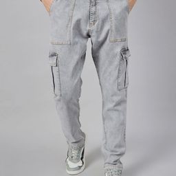 STUDIO NEXX Men Loose Relaxed Fit Heavy Fade Stretchable Jeans-image-89