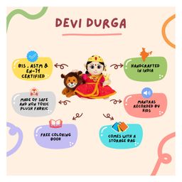 Panda's Box Mantra Chanting Devi Durga  | Musical Soft Plush Toy image 4