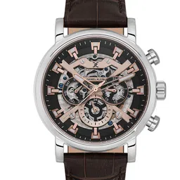 Daniel Klein Men Skeleton Dial & Leather Textured Straps Analogue Watch DK.1.13850-3-image-41