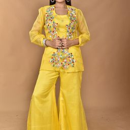 Morchari Top, Jacket With Palazzo Co-ords-image-86