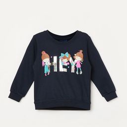 Juniors by Lifestyle Girls Graphic Printed Round Neck Pullover Sweatshirt-picture-10