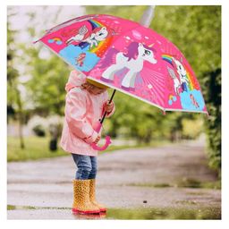 Puchku Unicorn Print Umbrella for Girls with Random Design of Unicorn - Multicolor image 5