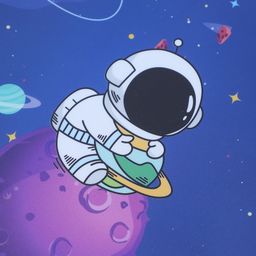 fab n funky Space Printed Zipper Folder - Blue image 5