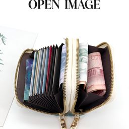 SYGA Women's Zip-Around Wallet with Flower Pattern, multi-card slots and Coin Holder(Multicolor) image 5