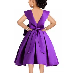 Shahina Fashion Girls Purple 1-2 Year Satin Short Dress-image-52