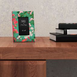 SEJ by Nisha Gupta Green & Orange Floral Print Photo Frame-image-9