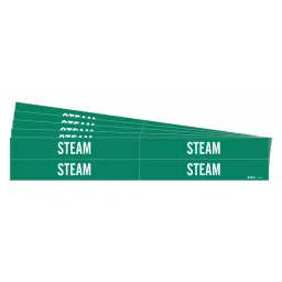 BRADY Vinyl Pipe Marker Steam Green and White 1-1/8 x 7 x 0.004 inch, 781YY6 (Pack of 5)-image-84