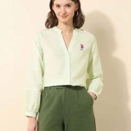 U.S. Polo Assn. Green Striped Casual Shirt-picture-16