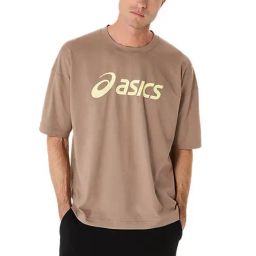 Asics Men's Taupe Grey Graphic Relaxed T-Shirt-image-94