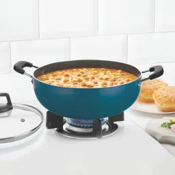 borosil ?Borosil ?Aluminium  Non Stick Kadai with Lid image 1