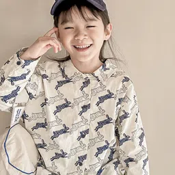 LULU & SKY Girls Floral Opaque Printed Casual Shirt-image-89