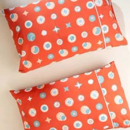 Freedom Tree Celestial Sky Cotton Amber Orange Pillow Cover Set - Set of 2-16