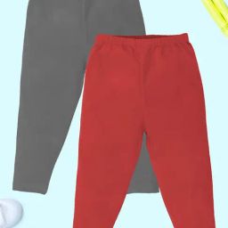 Kiddopanti Multi Cotton Lycra Regular Leggings - Pack of 2-22