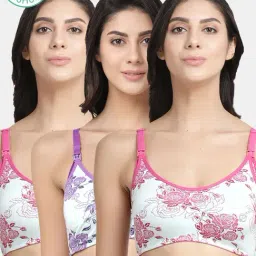 Inner Sense Multicolored Non Wired Non Padded Nursing Bra (Pack Of 3)-image-43