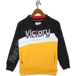 Monte Carlo Kids Navy & Mustard Printed Sweatshirt-image-10