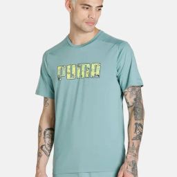 Puma VK Active Green Slim Fit Printed T-Shirt-image-29