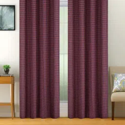 Klotthe Purple Cotton 7 Ft. Door Curtain - Set of 2-33