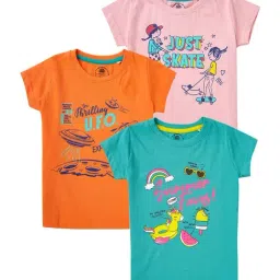 Cub McPaws Kids Multicolor Cotton Printed T-Shirt (Pack of 3)-image-73