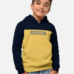 HELLCAT Yellow & Navy Color Block Full Sleeves T-Shirt-image-90