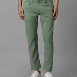 Louis Philippe Green Cotton Regular Fit Jeans-image-38