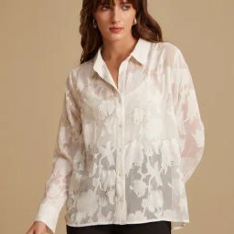 Kazo White Embellished Shirt-image-47
