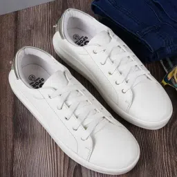 Carlton London Women's White & Grey Sneakers-picture-14